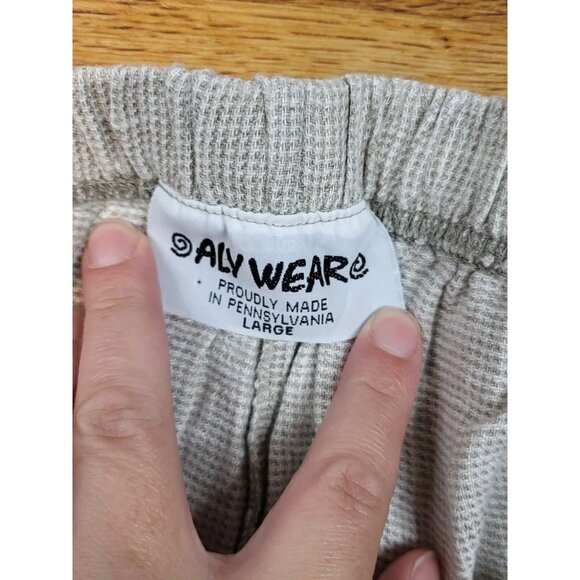 Aly Wear USA Size Large Beige Pull On 100% Linen Pants - Picture 4 of 5